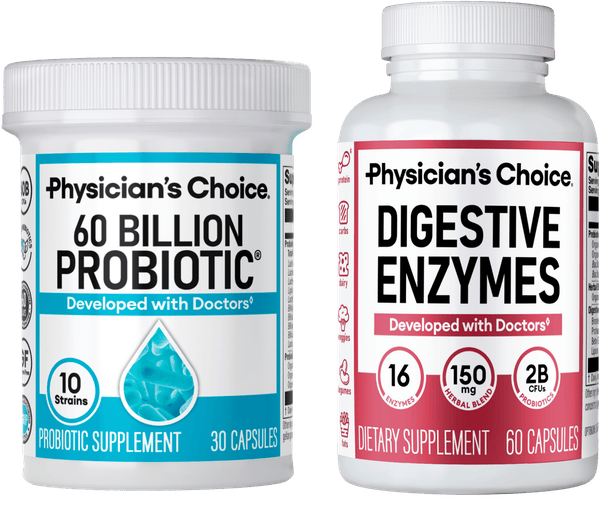Hack Your Tummy: 60 Billion Probiotic and Digestive Enzymes bottles