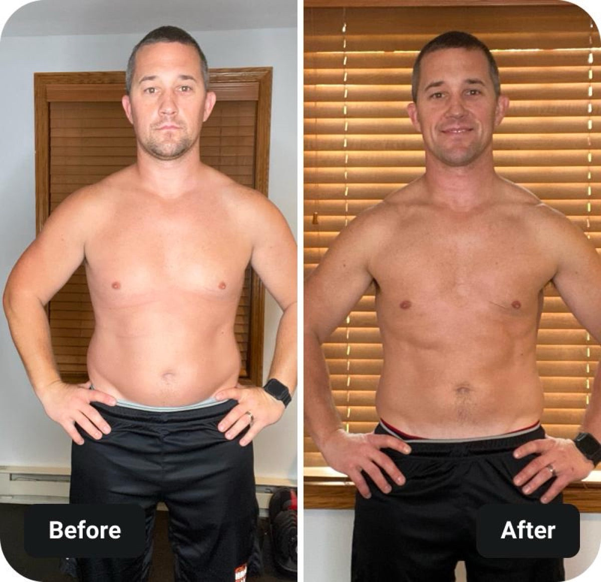 Real customer photo, before and after