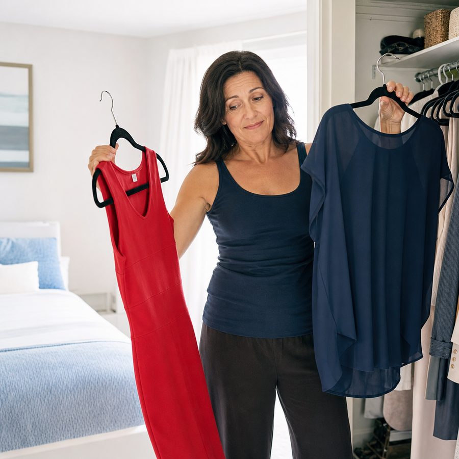 Avoiding fitted clothes