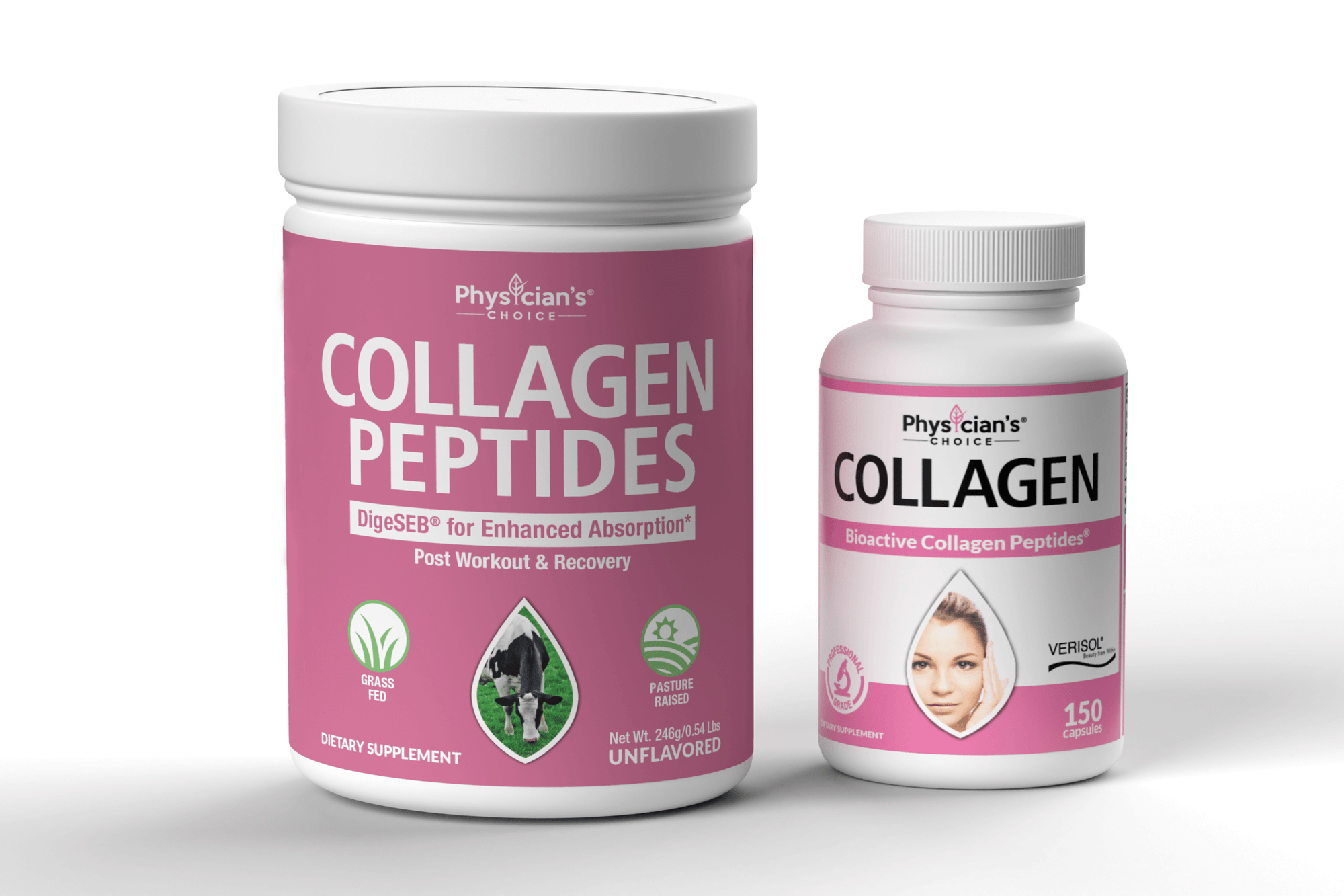 Physician's Choice Collagen Peptides and Verisol Collagen Capsules