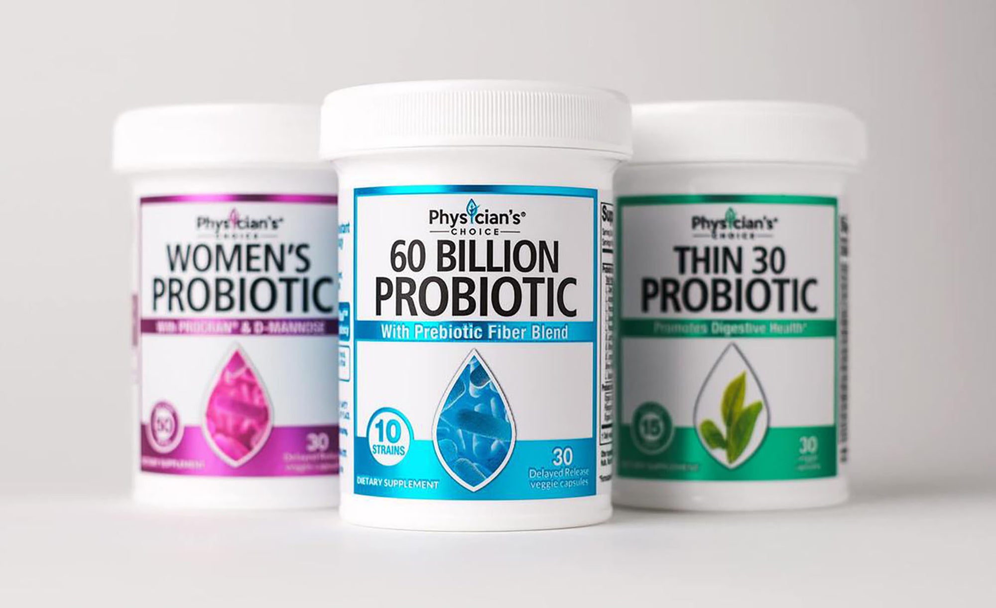 Physician's Choice 60 Billion Probiotic, Women's Probiotic, and Thin 30 Probiotic