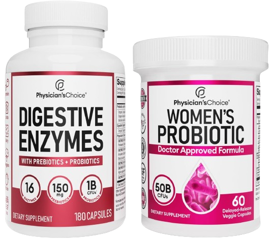 Digestive Enzymes 180ct + Womens Probiotic 60ct