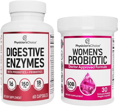 Digestive Enzymes 60ct + Womens Probiotic 30ct