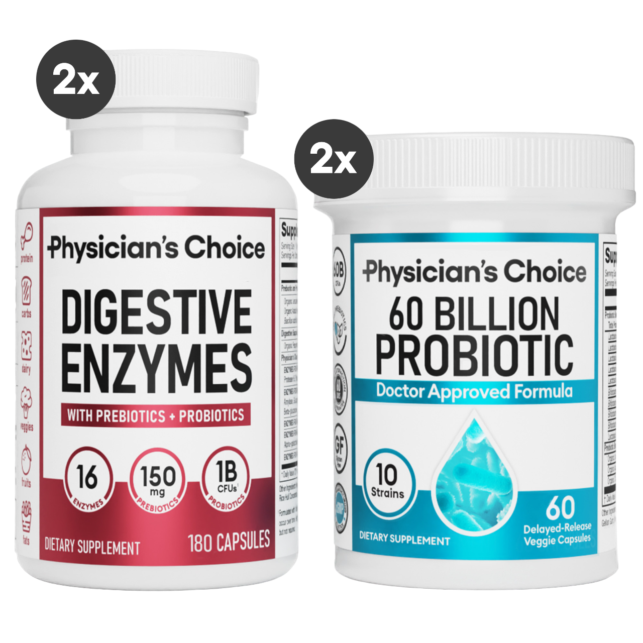 Physician's Choice 60B 60ct + Digestive Enzyme 180ct Promo