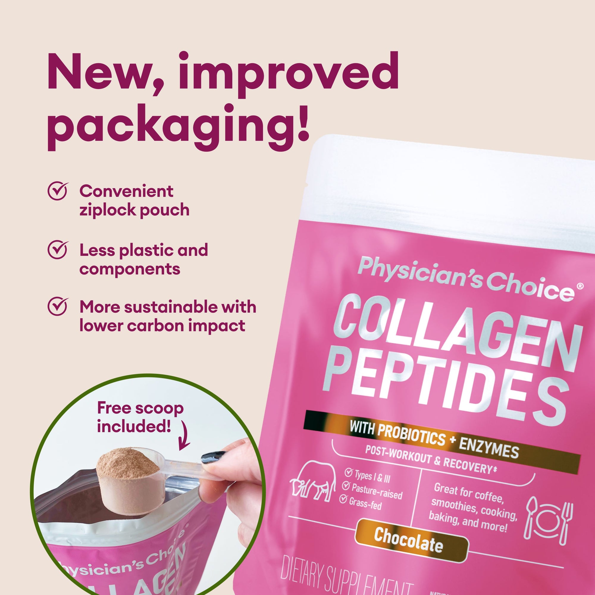 Collagen Peptides Powder - Chocolate Flavor