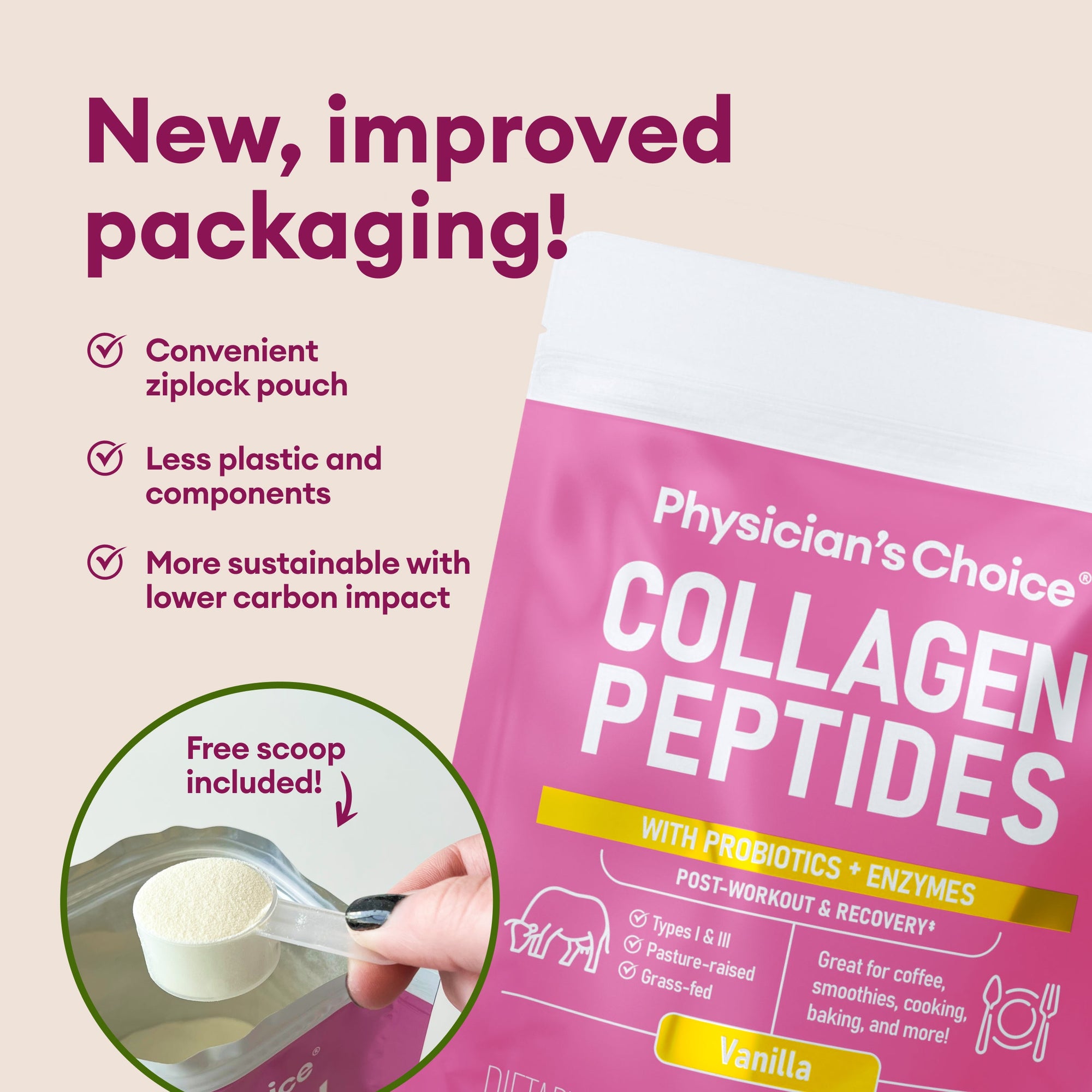 Collagen Peptides Powder - Vanilla Flavor