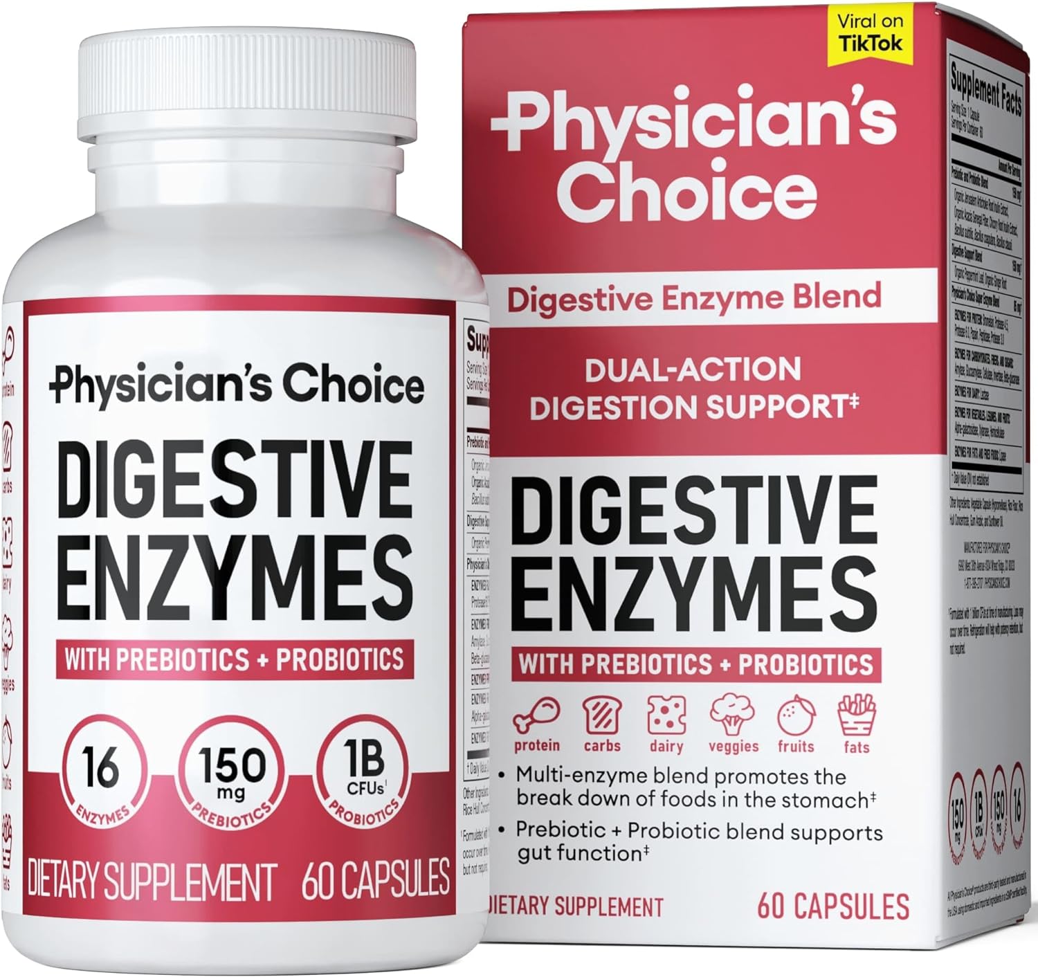 Digestive Beauty Bundle: Collagen Peptides Powder + Digestive Enzymes 60CT