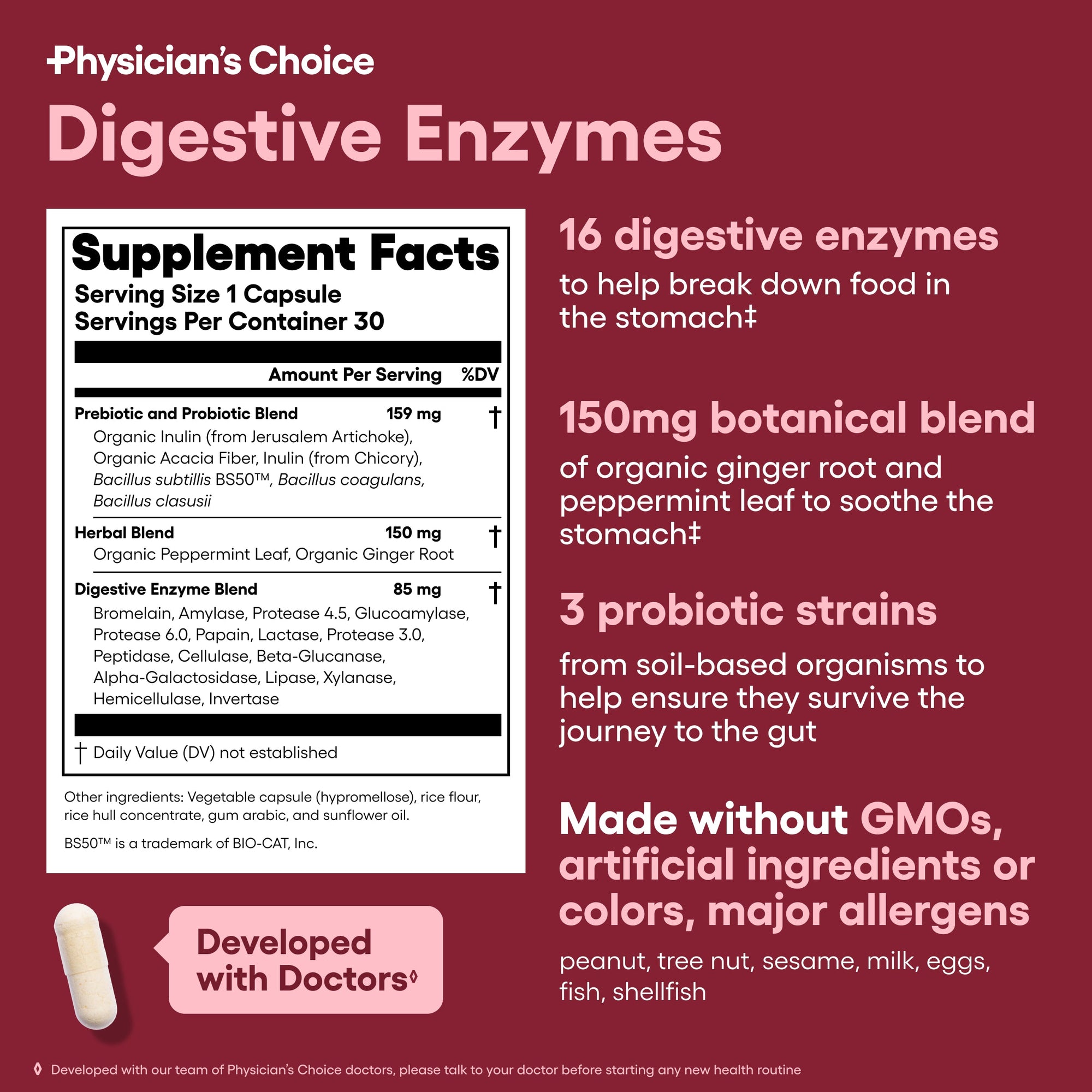 Physician's Choice Digestive Enzymes 30CT