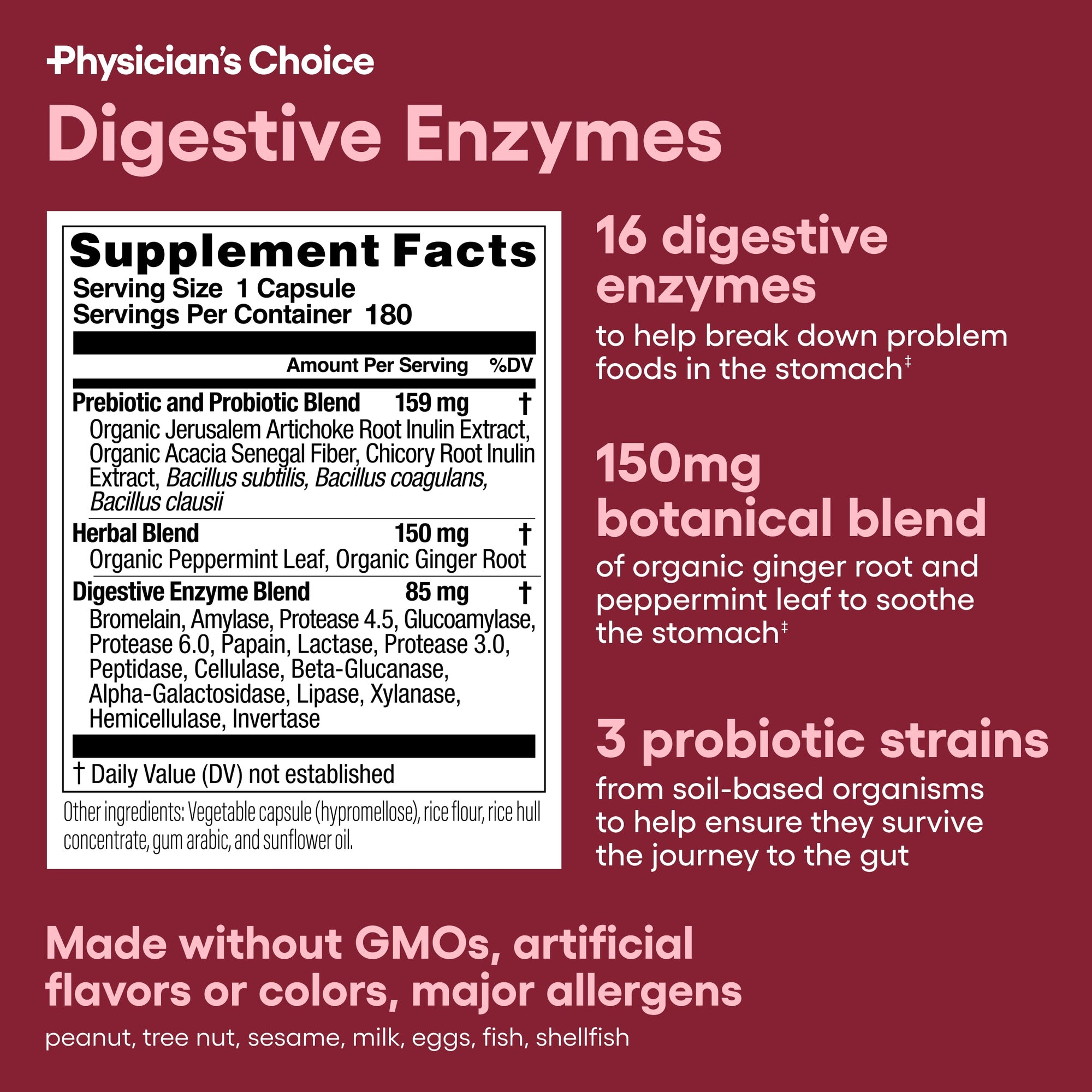 Digestive Enzymes 180ct + Womens Probiotic 60ct