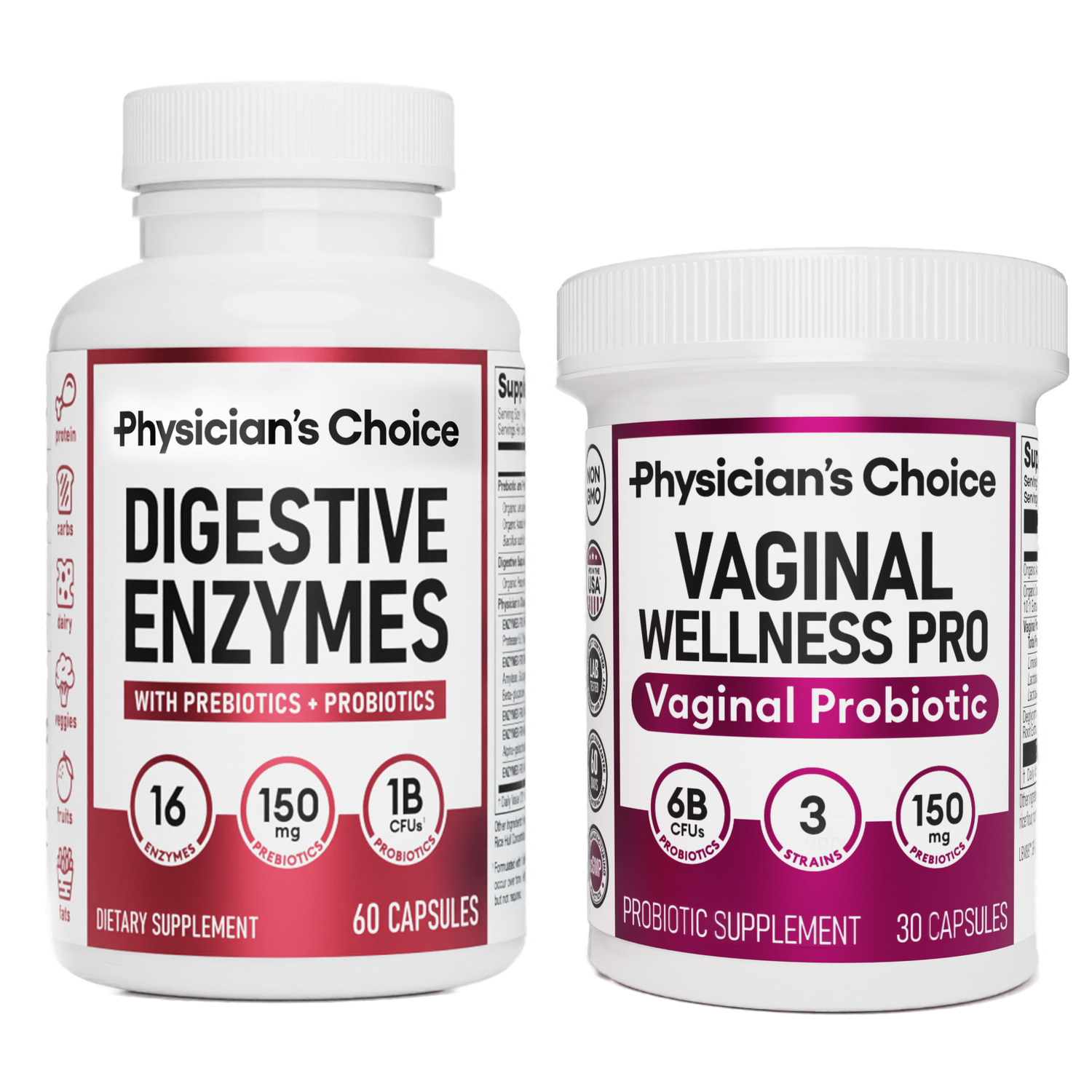 Vaginal Wellness Pro 30ct + Digestive Enzymes 60ct