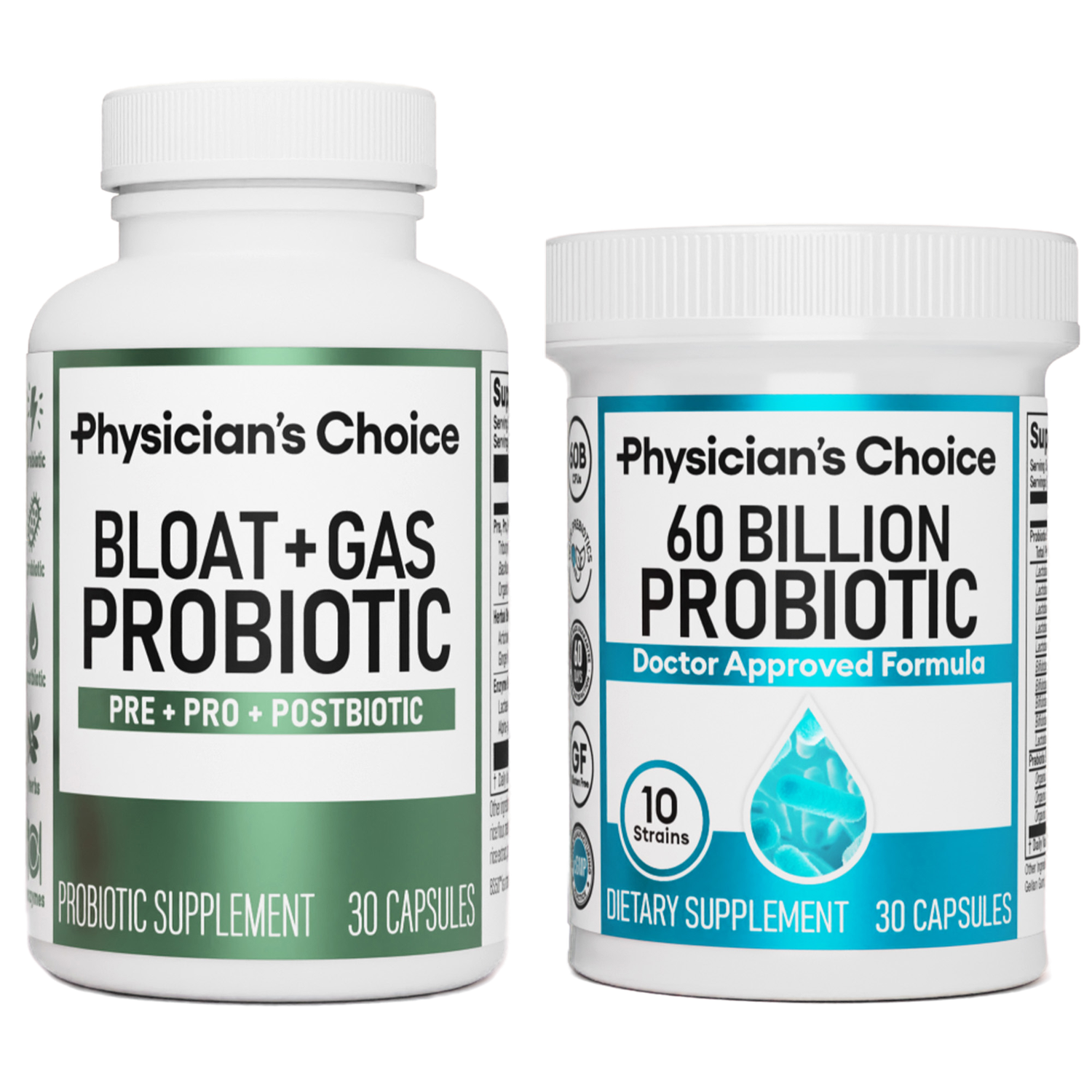 Bloat & Gas Probiotic 30ct + 60 Billion Probiotic 30ct