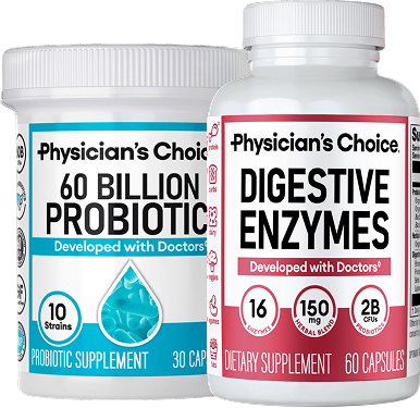 Digestive Enzymes and 60 Billion Probiotic bottles