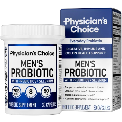 Physician's Choice Probiotics for Men - 70 Billion CFU - 8 Strains