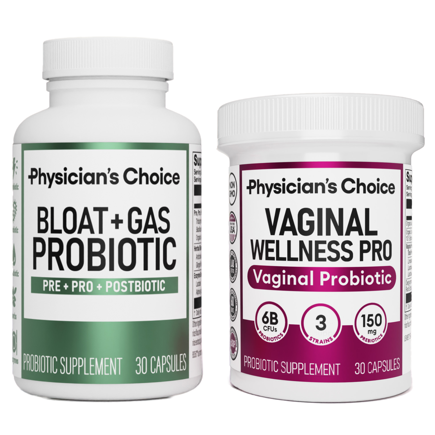 Bloat & Gas Probiotic 30ct + Vaginal Wellness Pro 30ct