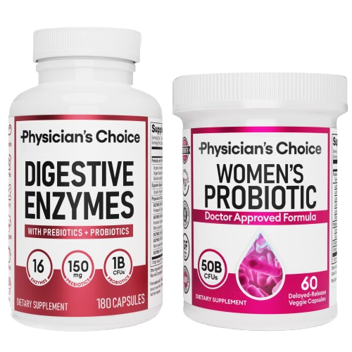 Digestive Enzymes 180ct + Womens Probiotic 60ct