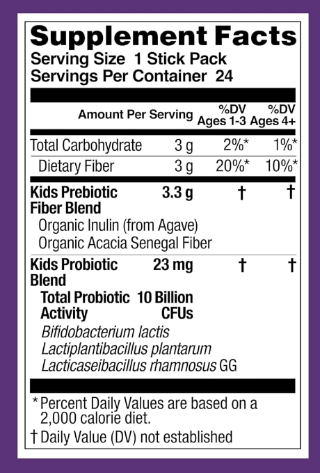 Kids Probiotic + Prebiotic Fiber Packets  - Unflavored