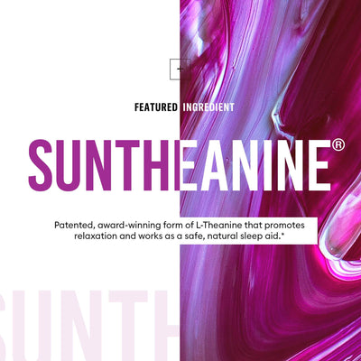 Suntheanine is a patented form of L-Theanine that promotes relaxation