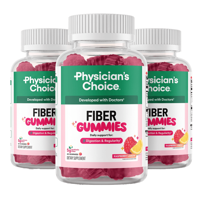 Three bottles of Fiber Gummies