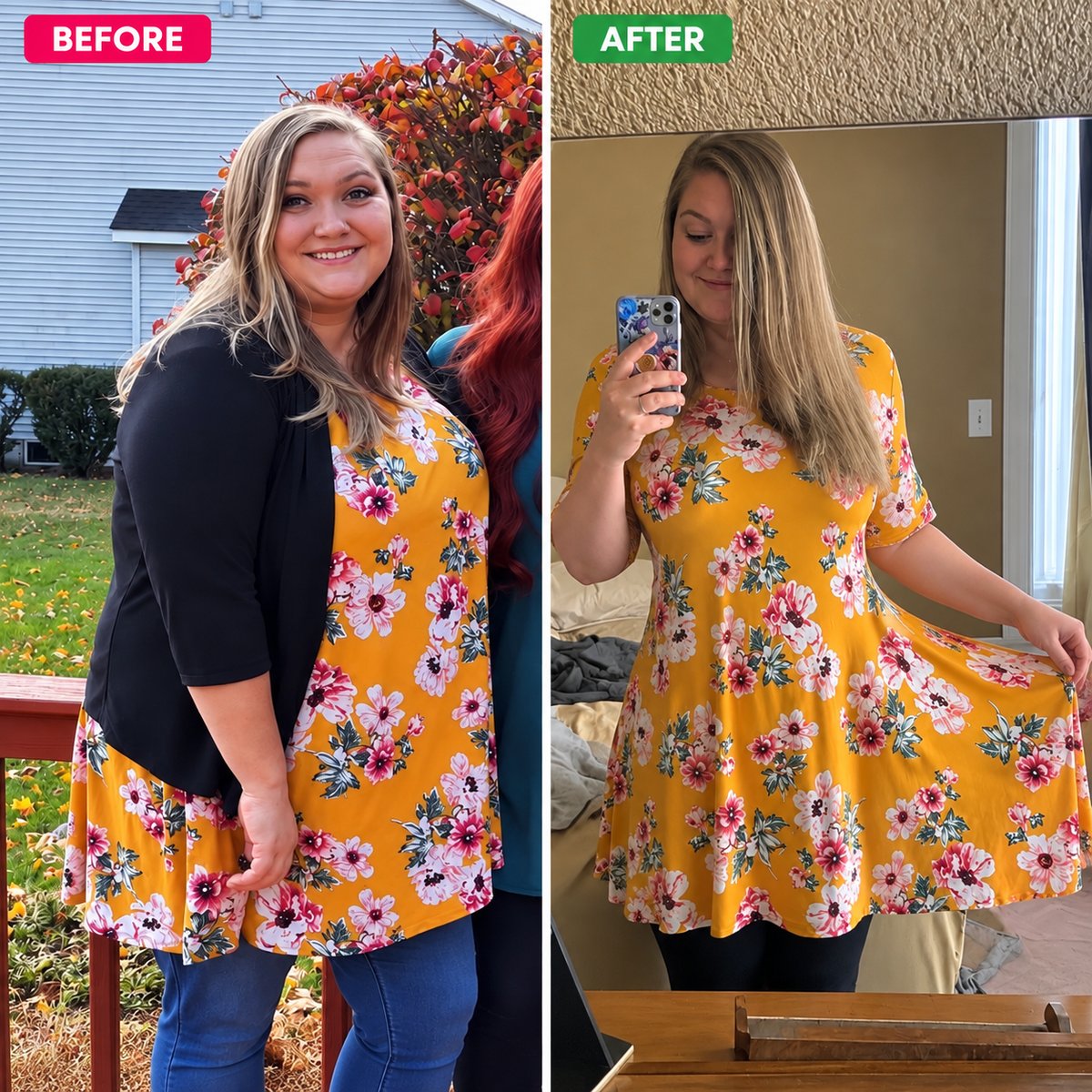 Before and after photo