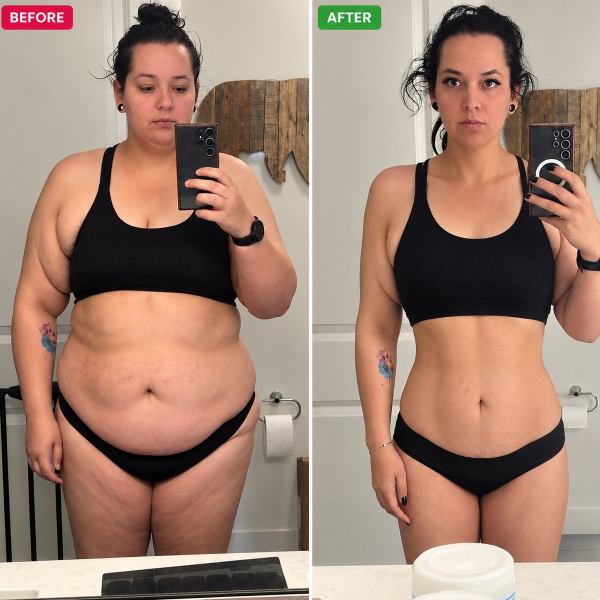 Customer before and after photo