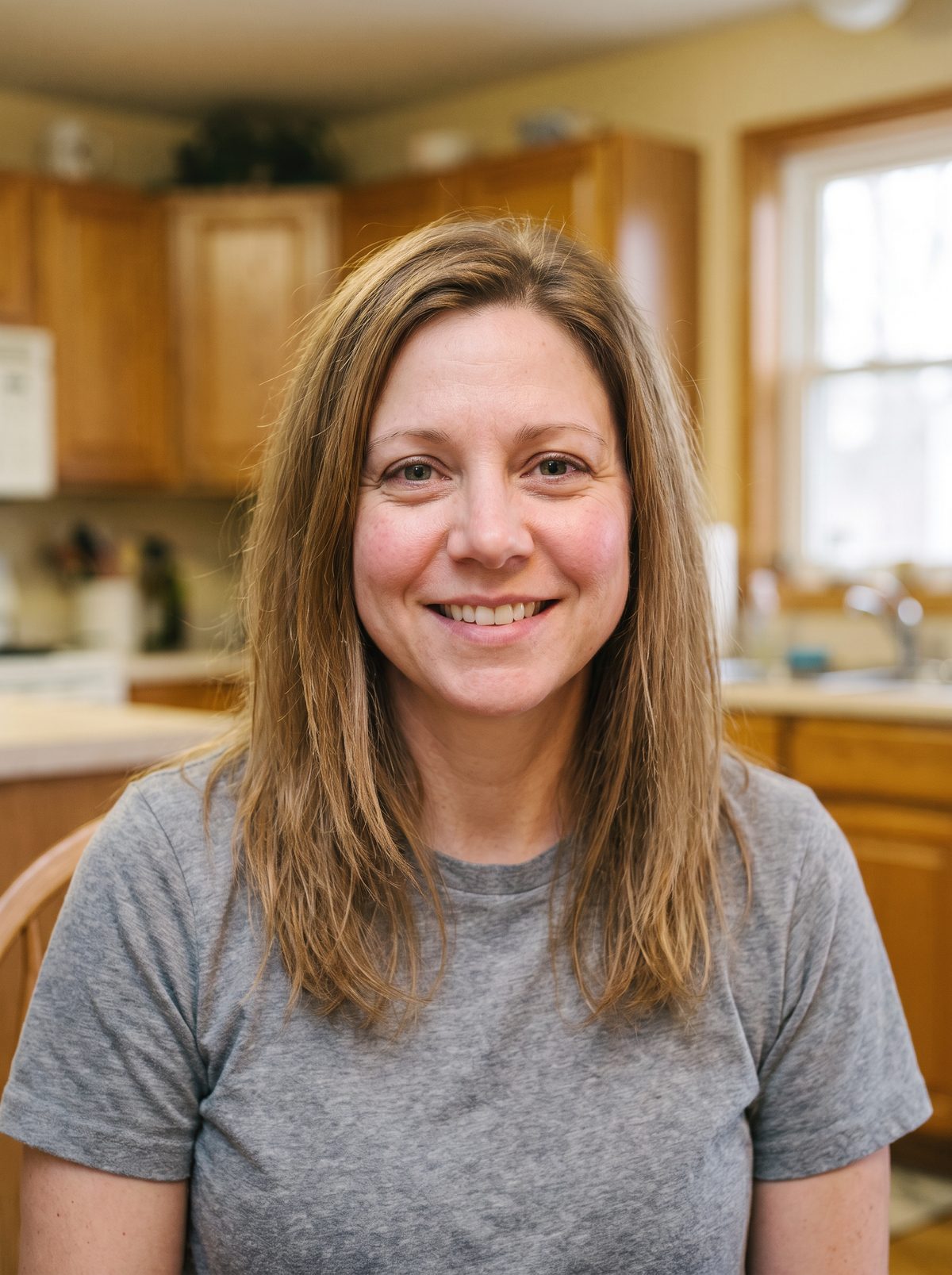 Lisa after, lighter and smiling