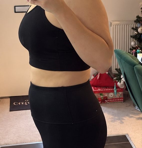 Same real customer, day 30, flatter belly