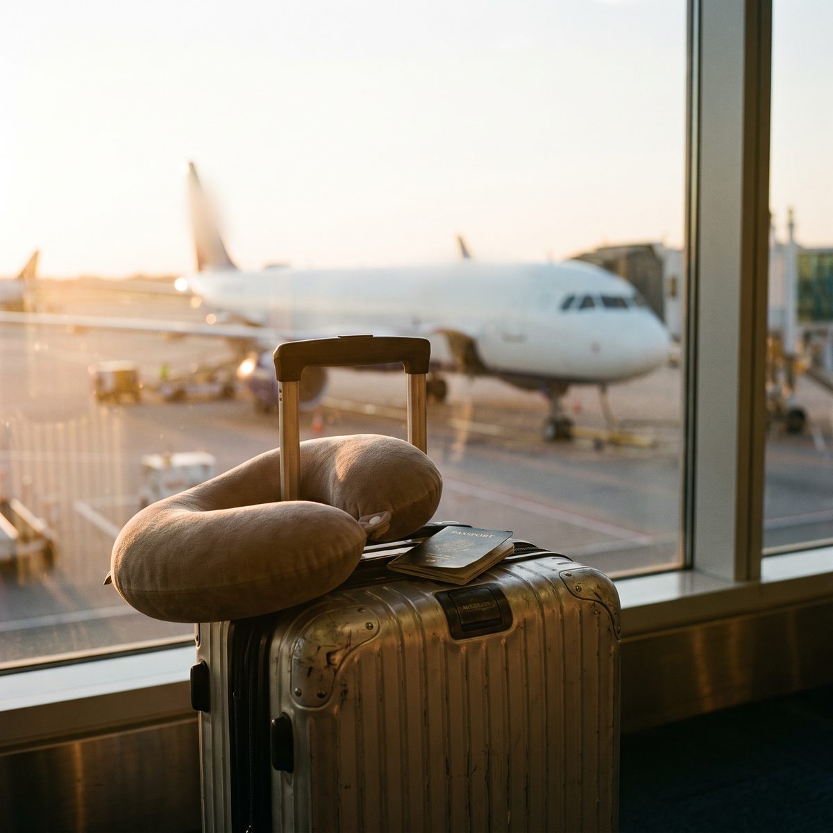 Traveler with a suitcase