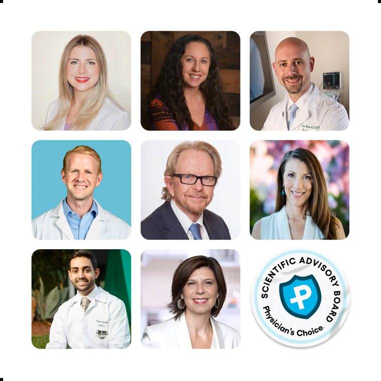 Grid of the doctors and scientists on the Physician's Choice Scientific Advisory Board