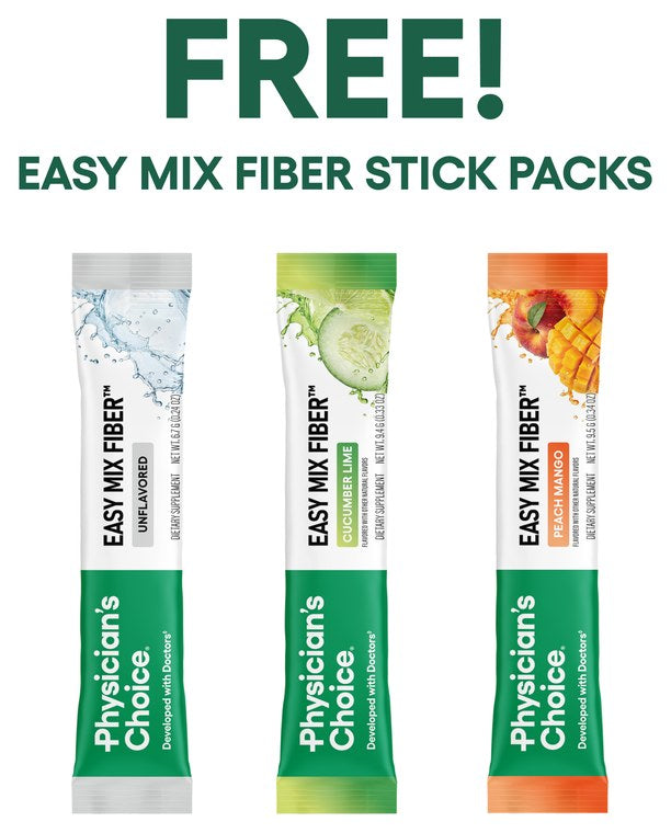 Free Easy Mix Fiber stick packs in three flavors