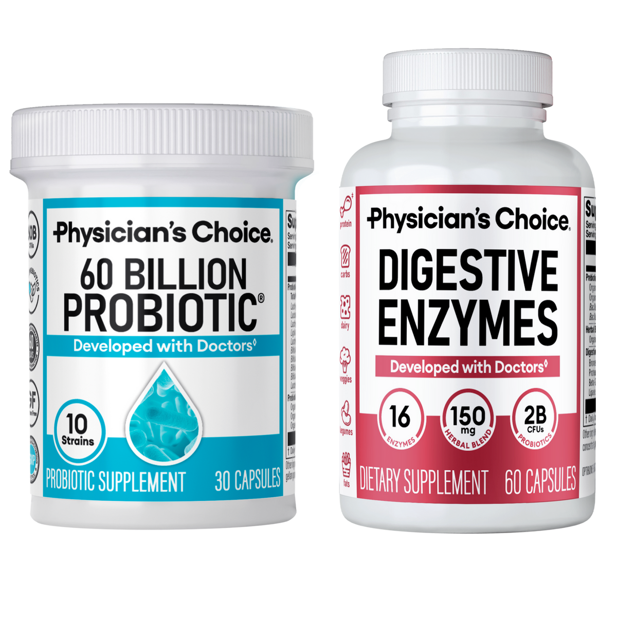 The Hack Your Tummy bundle: the 60 Billion Probiotic and the Digestive Enzymes