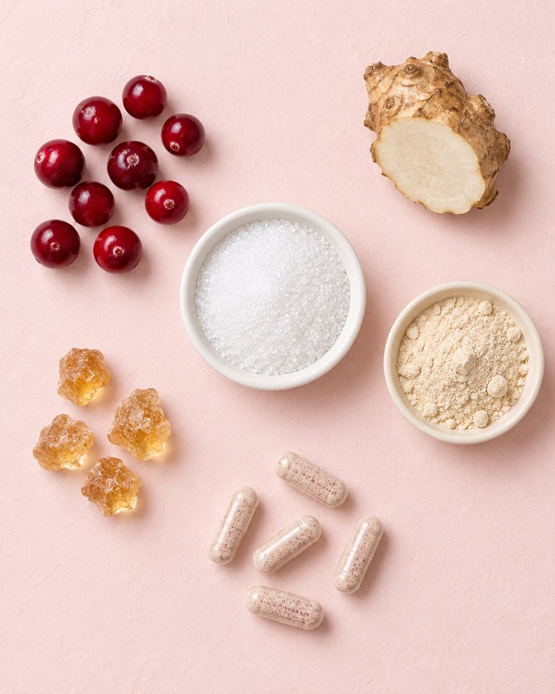 Cranberries, D-Mannose, inulin, acacia and probiotic capsules