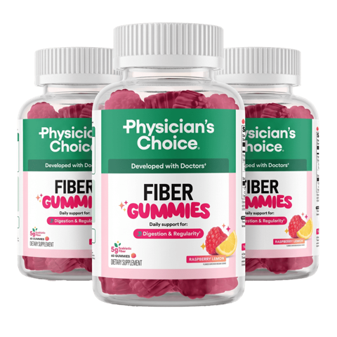 Three bottles of Fiber Gummies